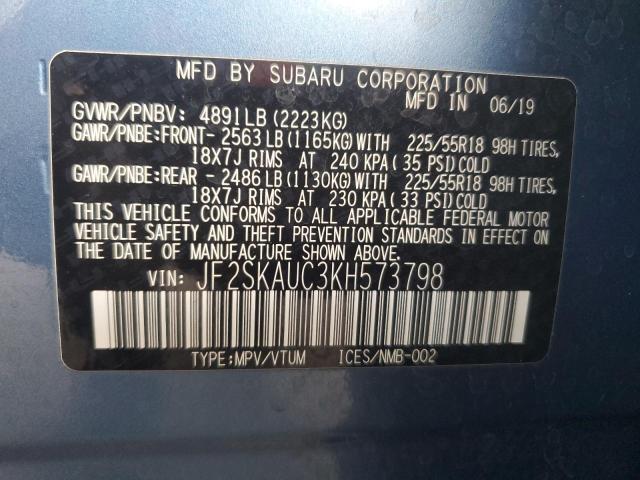 Photo 13 VIN: JF2SKAUC3KH573798 - SUBARU FORESTER L 