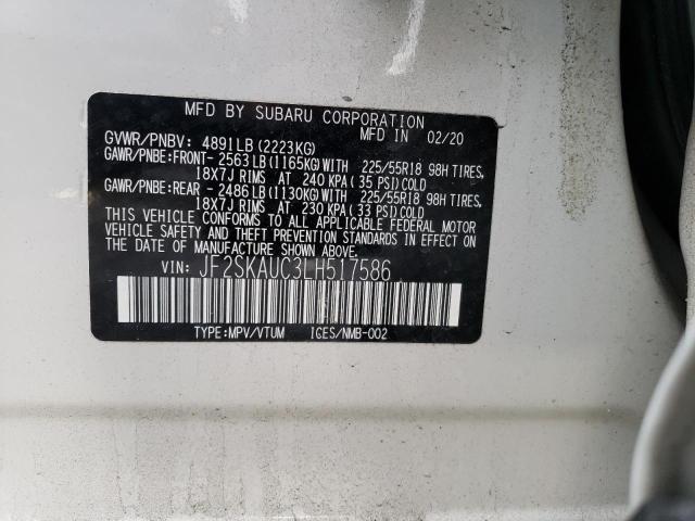 Photo 11 VIN: JF2SKAUC3LH517586 - SUBARU FORESTER L 