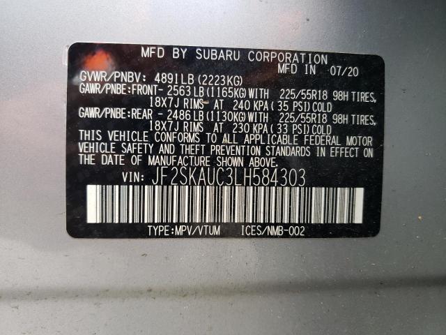 Photo 13 VIN: JF2SKAUC3LH584303 - SUBARU FORESTER L 