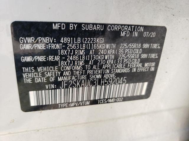 Photo 12 VIN: JF2SKAUC3LH592045 - SUBARU FORESTER 