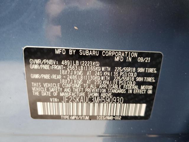 Photo 12 VIN: JF2SKAUC3MH590930 - SUBARU FORESTER L 