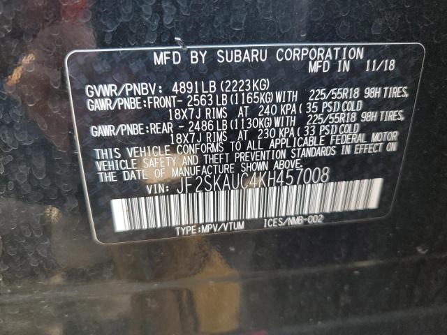 Photo 11 VIN: JF2SKAUC4KH457008 - SUBARU FORESTER L 