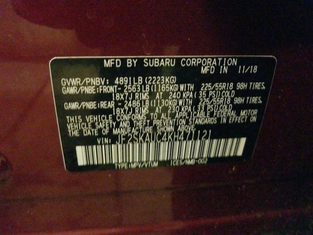 Photo 9 VIN: JF2SKAUC4KH471121 - SUBARU FORESTER L 