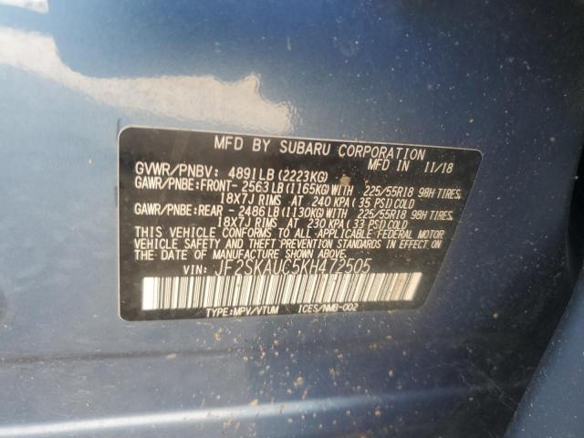 Photo 11 VIN: JF2SKAUC5KH472505 - SUBARU FORESTER L 