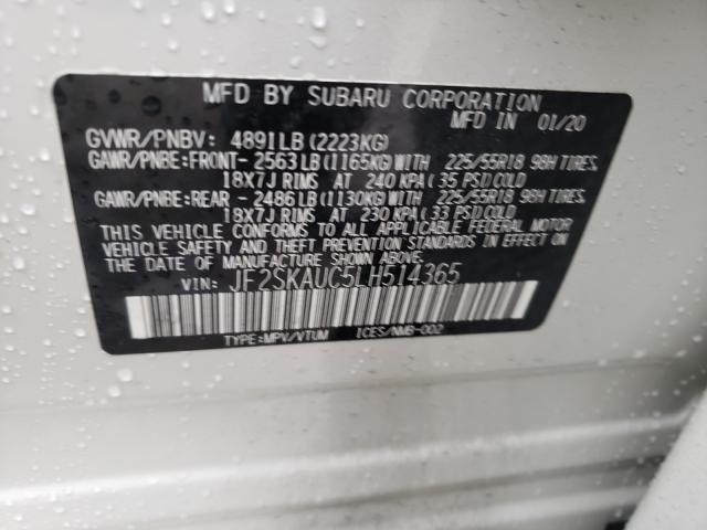 Photo 9 VIN: JF2SKAUC5LH514365 - SUBARU FORESTER L 