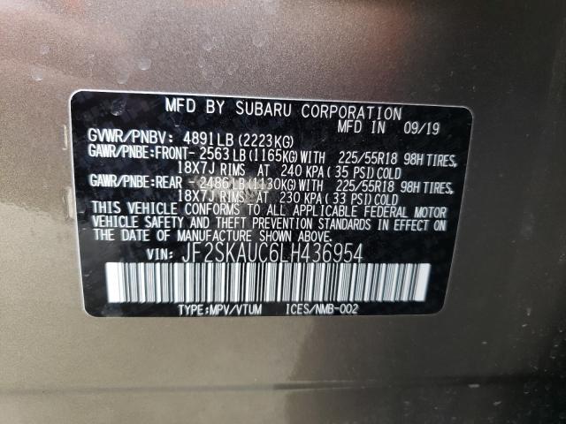 Photo 9 VIN: JF2SKAUC6LH436954 - SUBARU FORESTER L 