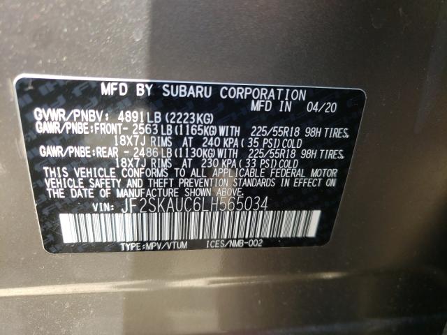 Photo 9 VIN: JF2SKAUC6LH565034 - SUBARU FORESTER L 