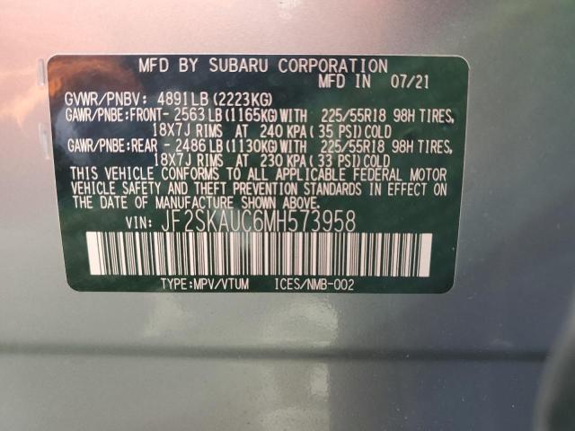 Photo 12 VIN: JF2SKAUC6MH573958 - SUBARU FORESTER 