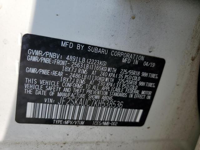 Photo 12 VIN: JF2SKAUC7KH538536 - SUBARU FORESTER L 