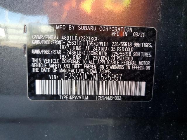 Photo 12 VIN: JF2SKAUC7MH525997 - SUBARU FORESTER L 