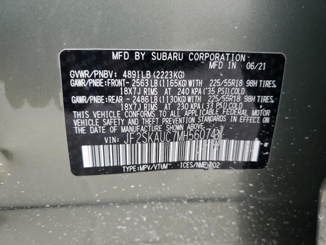 Photo 12 VIN: JF2SKAUC7MH560748 - SUBARU FORESTER L 