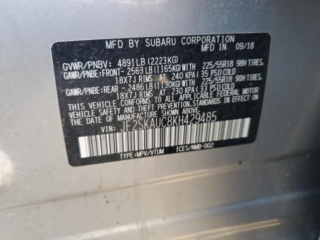 Photo 12 VIN: JF2SKAUC8KH429485 - SUBARU FORESTER L 