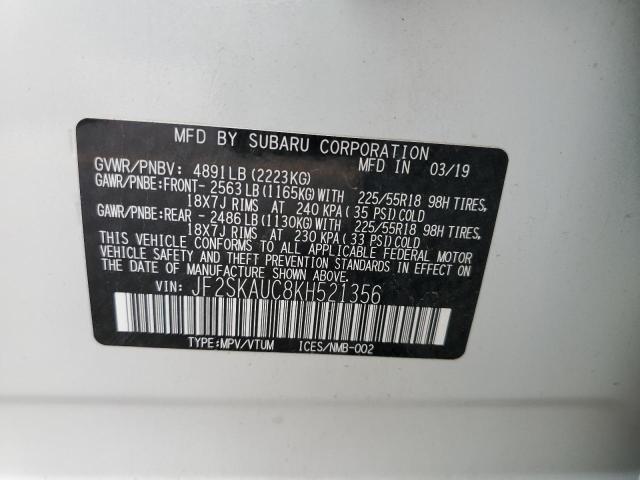 Photo 12 VIN: JF2SKAUC8KH521356 - SUBARU FORESTER L 