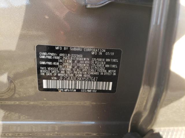 Photo 9 VIN: JF2SKAUC8KH587647 - SUBARU FORESTER L 