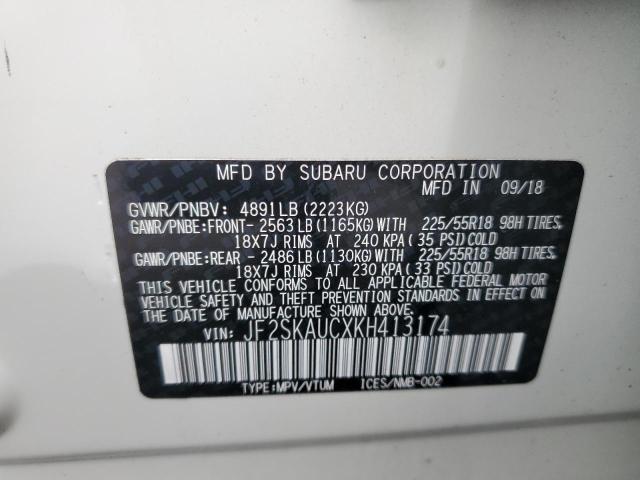 Photo 12 VIN: JF2SKAUCXKH413174 - SUBARU FORESTER L 