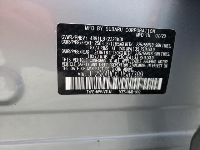 Photo 11 VIN: JF2SKAUCXLH587389 - SUBARU FORESTER L 