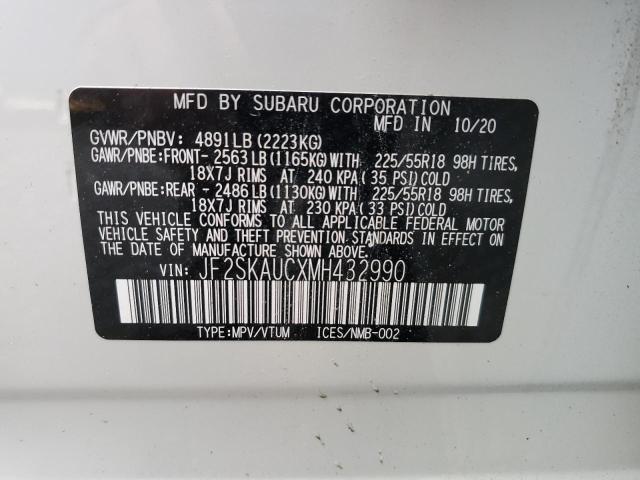 Photo 11 VIN: JF2SKAUCXMH432990 - SUBARU FORESTER 