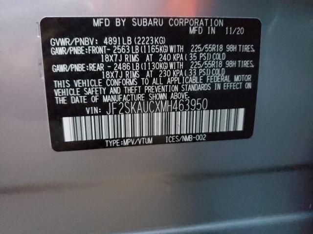 Photo 9 VIN: JF2SKAUCXMH463950 - SUBARU FORESTER L 