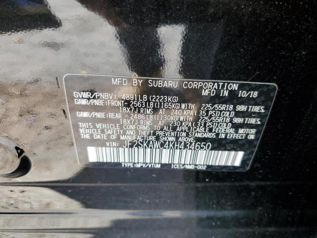 Photo 9 VIN: JF2SKAWC4KH434650 - SUBARU FORESTER 