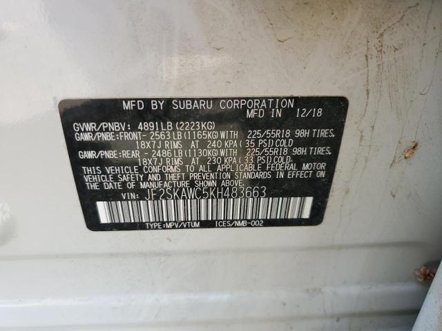 Photo 9 VIN: JF2SKAWC5KH483663 - SUBARU FORESTER T 