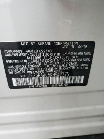 Photo 13 VIN: JF2SKAWC5KH542775 - SUBARU FORESTER 