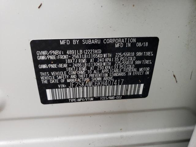 Photo 9 VIN: JF2SKAWC6KH407417 - SUBARU FORESTER T 