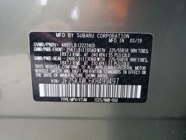 Photo 13 VIN: JF2SKAWC6KH499497 - SUBARU FORESTER T 