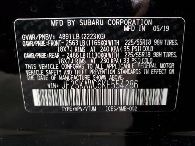 Photo 12 VIN: JF2SKAWC6KH554286 - SUBARU FORESTER T 