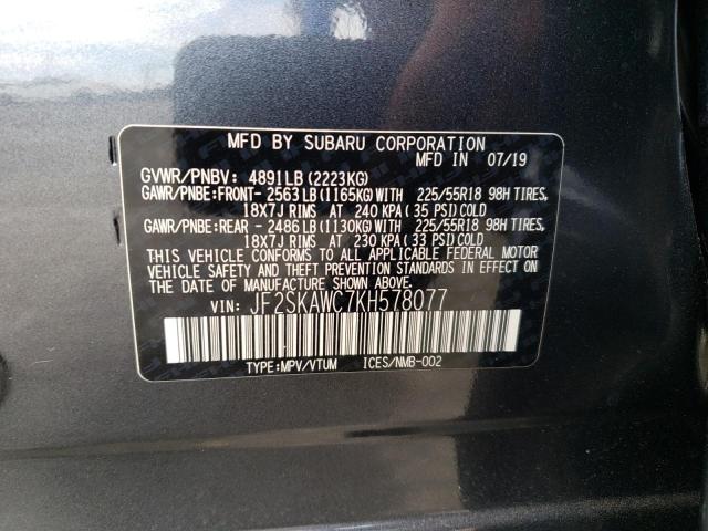 Photo 12 VIN: JF2SKAWC7KH578077 - SUBARU FORESTER T 