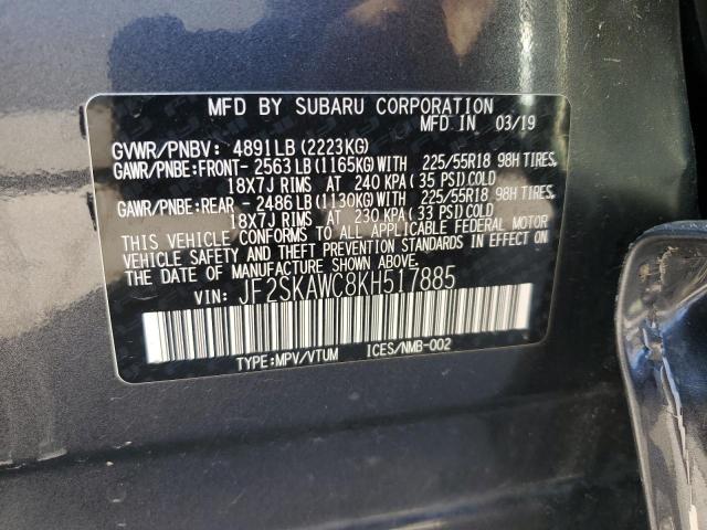 Photo 12 VIN: JF2SKAWC8KH517885 - SUBARU FORESTER T 