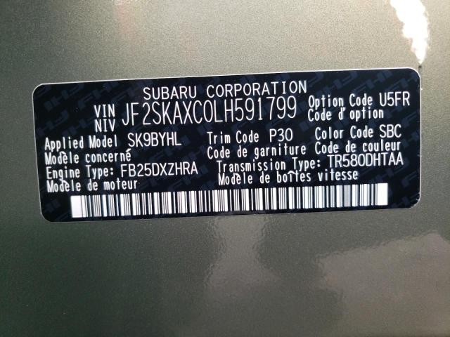 Photo 12 VIN: JF2SKAXC0LH591799 - SUBARU FORESTER T 