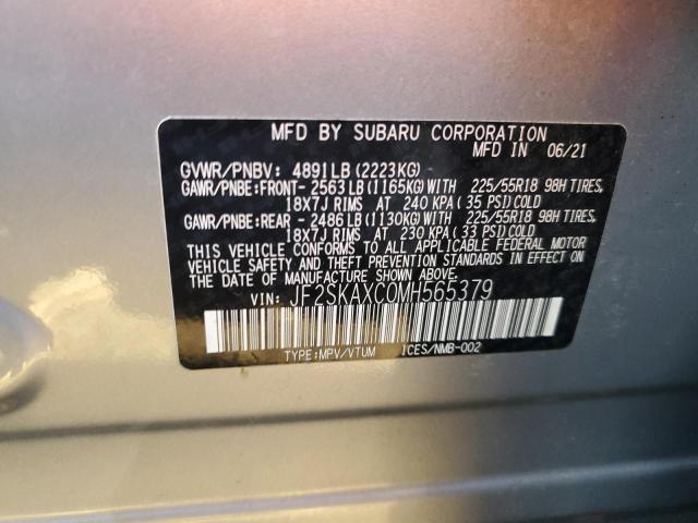 Photo 12 VIN: JF2SKAXC0MH565379 - SUBARU FORESTER T 