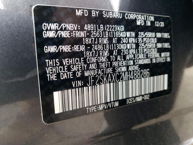 Photo 11 VIN: JF2SKAXC2MH488286 - SUBARU FORESTER 