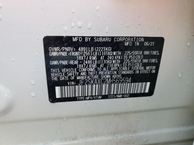 Photo 12 VIN: JF2SKAXC2MH569594 - SUBARU FORESTER T 