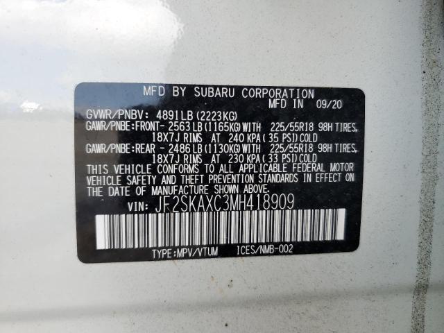 Photo 12 VIN: JF2SKAXC3MH418909 - SUBARU FORESTER T 