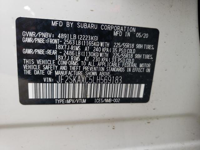 Photo 9 VIN: JF2SKAXC5LH569183 - SUBARU FORESTER T 