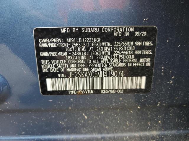 Photo 12 VIN: JF2SKAXC5MH419074 - SUBARU FORESTER T 