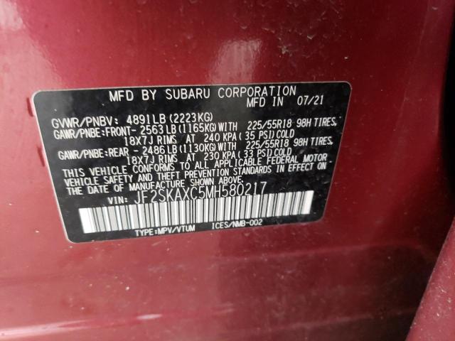 Photo 12 VIN: JF2SKAXC5MH580217 - SUBARU FORESTER T 