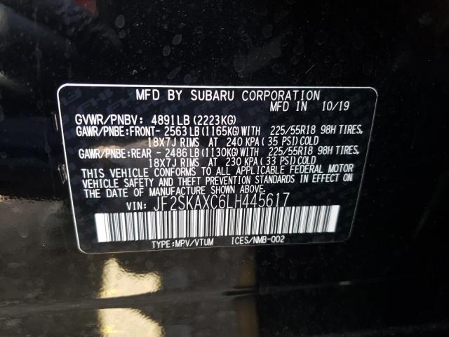 Photo 9 VIN: JF2SKAXC6LH445617 - SUBARU FORESTER 