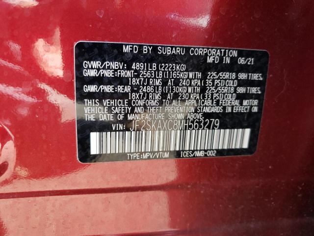 Photo 12 VIN: JF2SKAXC8MH563279 - SUBARU FORESTER T 