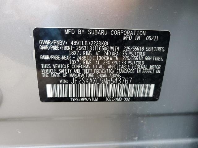 Photo 13 VIN: JF2SKAXC9MH543767 - SUBARU FORESTER T 