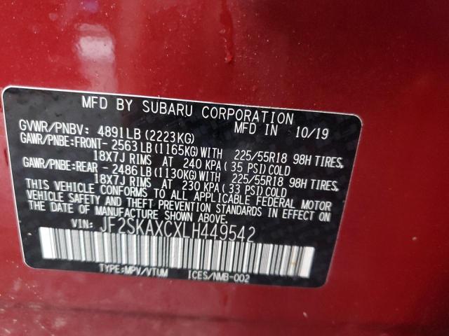 Photo 12 VIN: JF2SKAXCXLH449542 - SUBARU FORESTER 