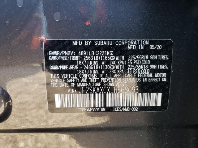 Photo 9 VIN: JF2SKAXCXLH568093 - SUBARU FORESTER T 