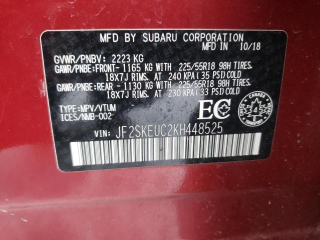 Photo 9 VIN: JF2SKEUC2KH448525 - SUBARU FORESTER L 