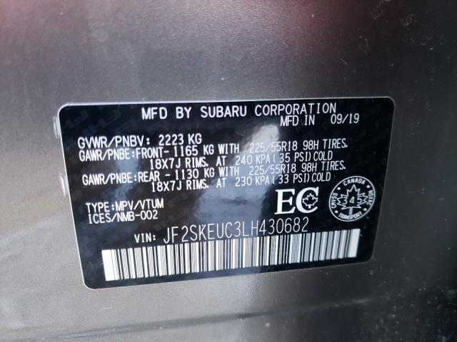 Photo 9 VIN: JF2SKEUC3LH430682 - SUBARU FORESTER L 