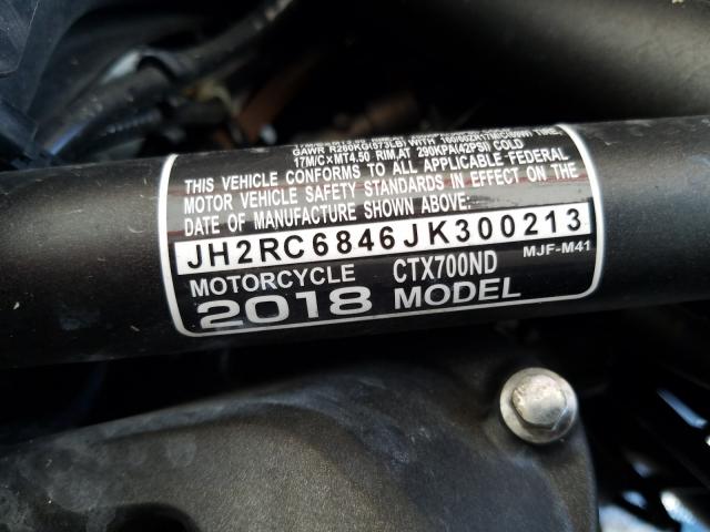 Photo 9 VIN: JH2RC6846JK300213 - HONDA CTX 700 