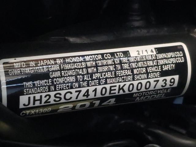 Photo 9 VIN: JH2SC7410EK000739 - HONDA CTX 1300 