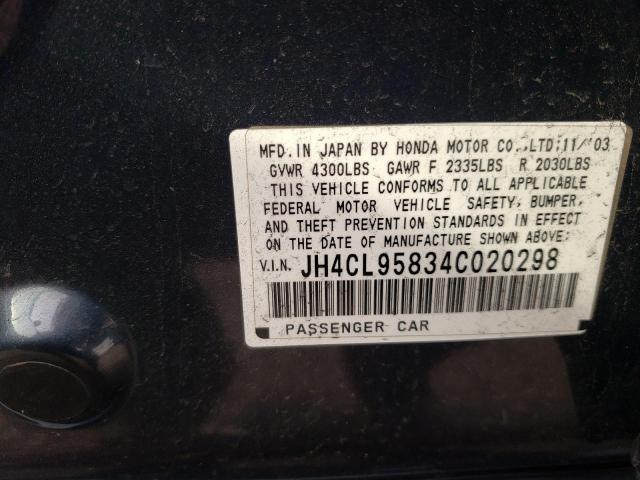 Photo 9 VIN: JH4CL95834C020298 - ACURA TSX 