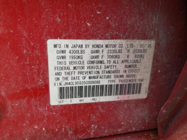 Photo 11 VIN: JH4CL95935C009098 - ACURA TSX 