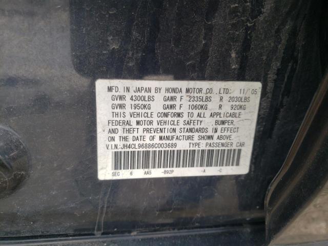 Photo 9 VIN: JH4CL96886C003689 - ACURA TSX 